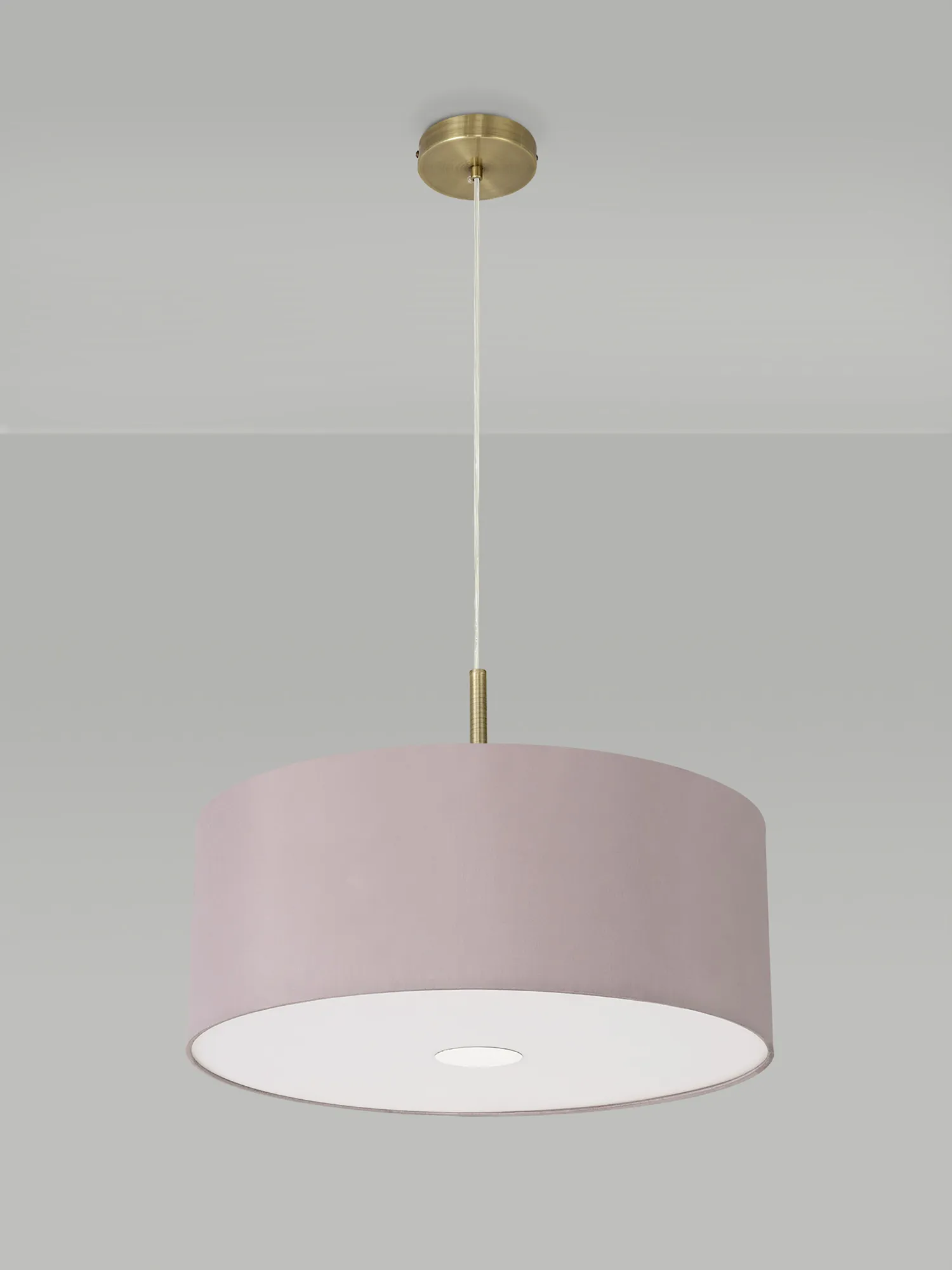 Baymont 50cm 3 Light Pendant Antique Brass, Taupe/Halo Gold, Frosted Diffuser DK0405  Deco Baymont AB TA